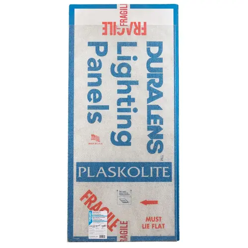 Lighting Panel Duralens Cracked Ice 47.75" L X 23.75" W Square Edge Clear Lighting Panel Duralens Cracked Ice 47.75" L X 23.75" W Square Edge Clear