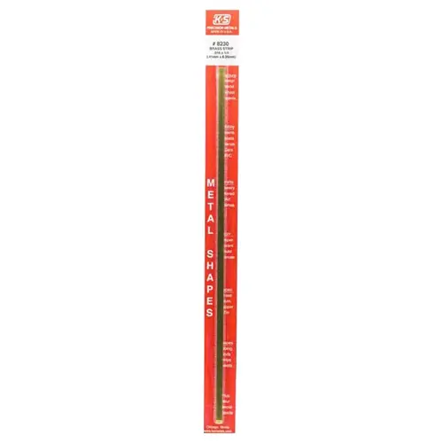 Decorative Metal Strip, 1/4 in W, 12 in L, 0.016 in Thick, Brass Mill Decorative Metal Strip, 1/4 in W, 12 in L, 0.016 in Thick, Brass Mill