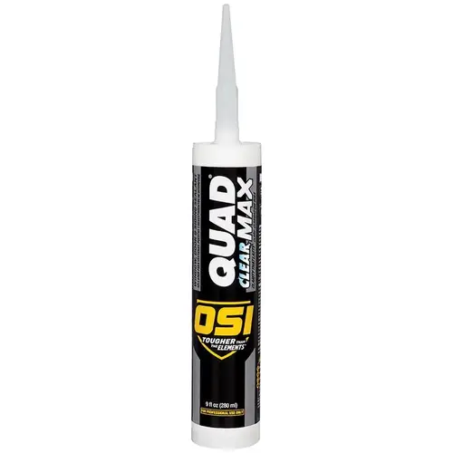 QUAD MAX Sealant, Clear, 24 to 72 hr Curing, 0 to 140 deg F, 9.5 oz Tube QUAD MAX Sealant, Clear, 24 to 72 hr Curing, 0 to 140 deg F, 9.5 oz Tube