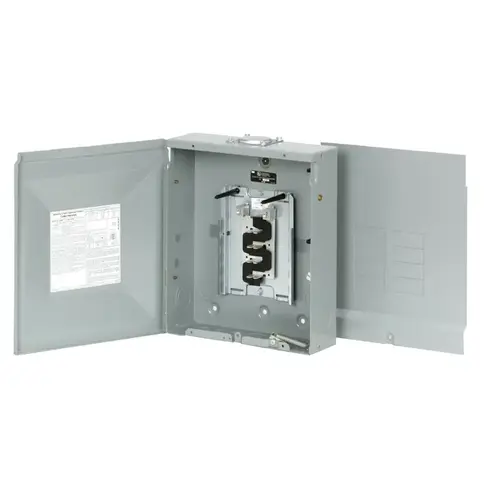 BR Load Center, 125 A, 8 -Space, 16 -Circuit, Main Lug, NEMA 3R Enclosure, Plug Mounting Light Gray BR Load Center, 125 A, 8 -Space, 16 -Circuit, Main Lug, NEMA 3R Enclosure, Plug Mounting Light Gray
