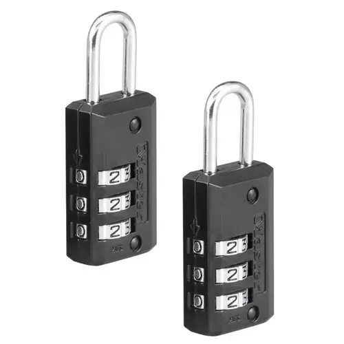Combination Padlock - Pair Black Combination Padlock - Pair Black
