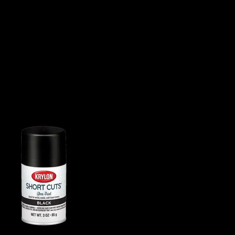 KRYLON Aerosol Paint High-Gloss Black 3 oz Can - pack of 6 SCS-054-XCP6