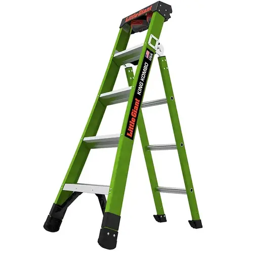Multi-Position Ladder King Kombo 5 ft. H Fiberglass Type IAA 375 lb. capacity