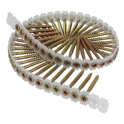 Wood Screws No. 8 S X 2" L Rex Yellow Zinc Yellow Zinc Wood Screws No. 8 S X 2" L Rex Yellow Zinc Yellow Zinc