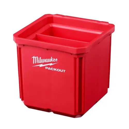 Small Parts Bin Set PACKOUT SHOP STORAGE Garage Organizer Red Red Pair