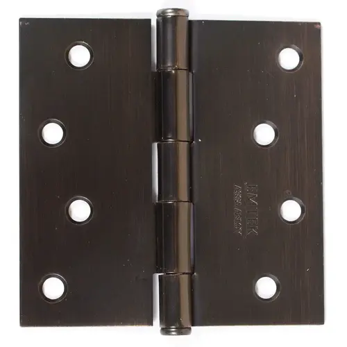 4" X 4" Square Steel Residential Duty Hinge Oil Rubbed Bronze Finish Pair 4" X 4" Square Steel Residential Duty Hinge Oil Rubbed Bronze Finish Pair