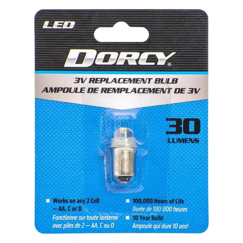 Replacement Bulb, LED Lamp, 30 Lumens Lumens, 100,000 hr Average Life White Replacement Bulb, LED Lamp, 30 Lumens Lumens, 100,000 hr Average Life White