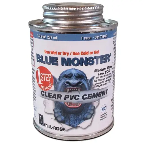 All Weather Cement Clear For PVC 8 oz Clear All Weather Cement Clear For PVC 8 oz Clear