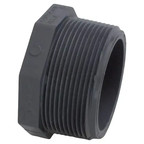 Threaded Plug Schedule 80 1-1/4" MPT X 1-1/4" D MPT PVC Threaded Plug Schedule 80 1-1/4" MPT X 1-1/4" D MPT PVC