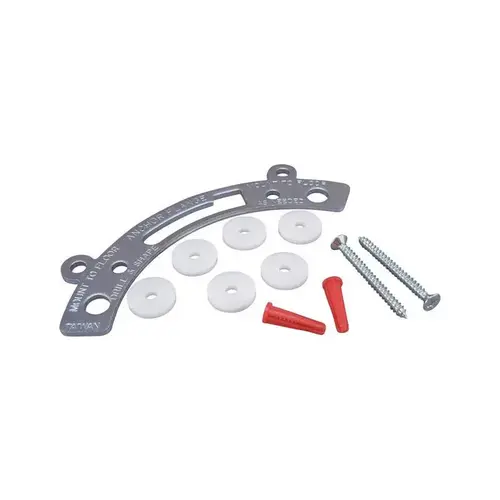 L Toilet Anchor Flange Kit, For: Universal Fit
