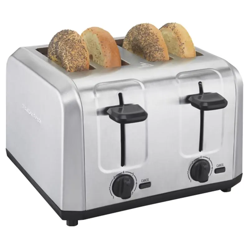 HAMILTON BEACH Toaster Metal Silver 4 slot 10.9 H X 11.2 W X 7.5 D Silver 24910