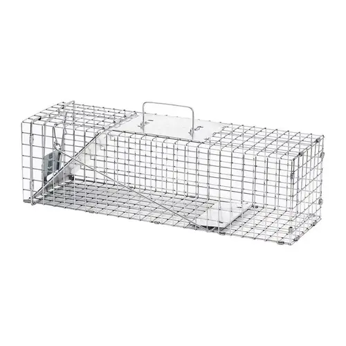 1-Door Standard Animal Trap, 24 in L, 7 in W, 7 in H Galvanized 1-Door Standard Animal Trap, 24 in L, 7 in W, 7 in H Galvanized