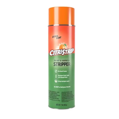 Paint and Varnish Stripper, Gas, Orange, 17 oz, Aerosol Can Paint and Varnish Stripper, Gas, Orange, 17 oz, Aerosol Can
