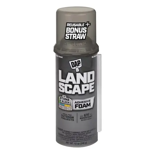 Filler/Adhesive Landscape Black Polyurethane Foam 12 oz Black