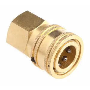 Forney 75129 Quick Connect Socket Coupling 3/8" 4200 psi Gold