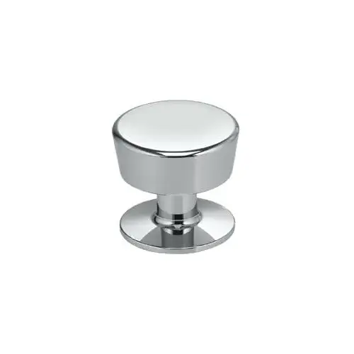 1-3/16" Cabinet Knob and Backplate Bright Chrome Finish