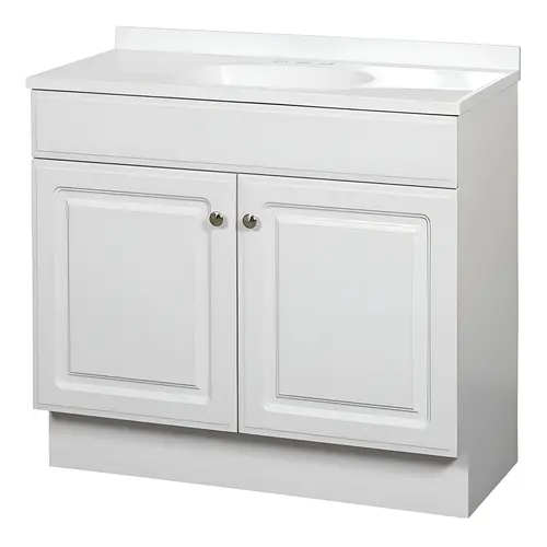Bathroom Vanity Zenna Home Single White 36" W X 18" D X 35" H White