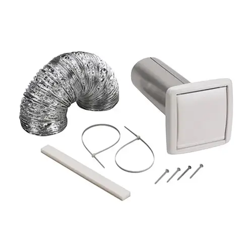 Wall Ducting Kit 6.5" W X 6.5" L White Resin White