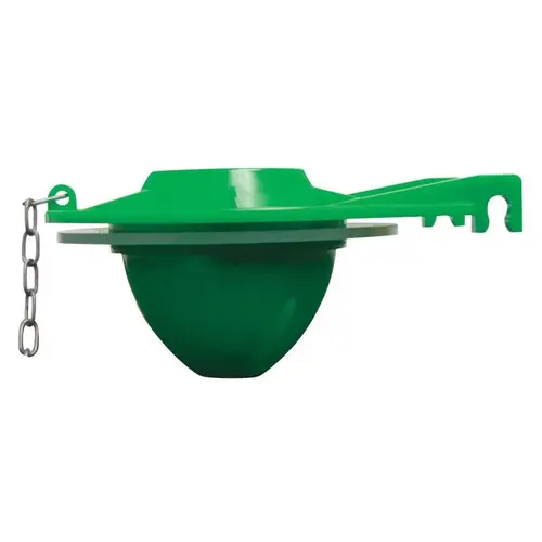Toilet Flapper, Plastic, For: 3 in Toilet Flush Valves Green Toilet Flapper, Plastic, For: 3 in Toilet Flush Valves Green