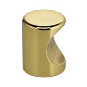 Omnia 9153/25.3 1" Modern Finger Cabinet Knob Bright Brass Finish