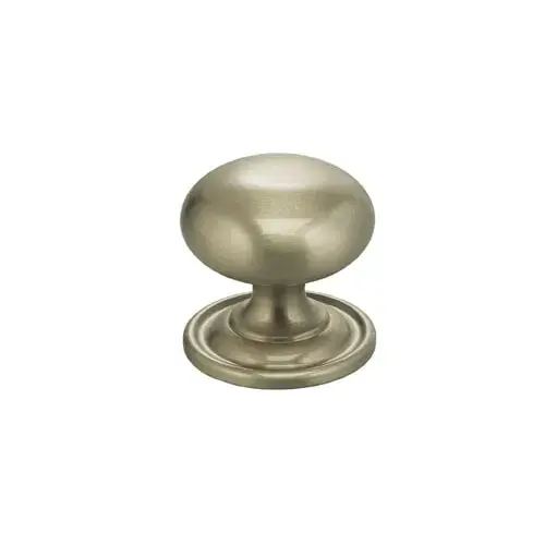 1-3/16" Round Cabinet Knob with Backplate Satin Nickel Finish 1-3/16" Round Cabinet Knob with Backplate Satin Nickel Finish