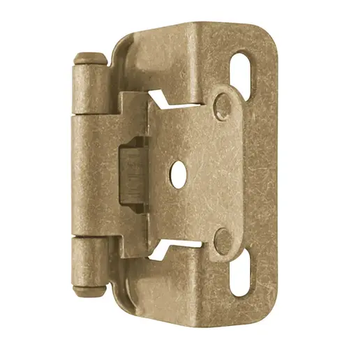 1/2" (13 mm) Overlay Self Closing Partial Wrap Cabinet Hinge Burnished Brass Finish - Pair 1/2" (13 mm) Overlay Self Closing Partial Wrap Cabinet Hinge Burnished Brass Finish - Pair