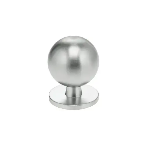 1-3/16" Ball Cabinet Knob with Backplate Satin Chrome Finish 1-3/16" Ball Cabinet Knob with Backplate Satin Chrome Finish