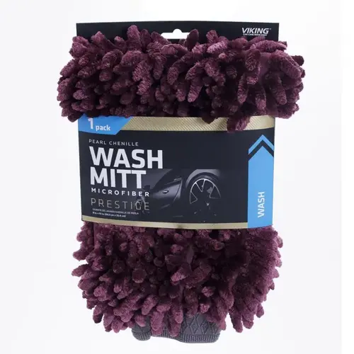Wash Mitt 10" L X 8" W Chenille Navy