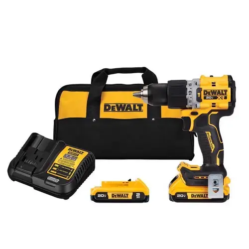 XR Series Hammer Drill Driver Kit, Battery Included, 20 V, 2 Ah, 1/2 in Chuck, Keyless, Ratcheting Chuck