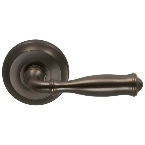 944 Lever with 2-5/8" Rose Passage with 2-3/8" Backset, Full Lip Strike, 1-3/8" Doors Unlacquered Antique Bronze Finish 944 Lever with 2-5/8" Rose Passage with 2-3/8" Backset, Full Lip Strike, 1-3/8" Doors Unlacquered Antique Bronze Finish