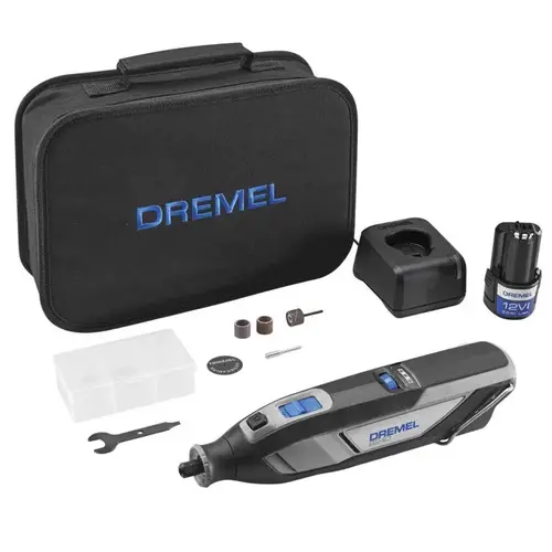 Dremel Cordless Rotary Tool, Battery Included, 120 V, 2 Ah, 1/8 in Chuck, Keyed Chuck, 5000 to 35,000 rpm Speed Dremel Cordless Rotary Tool, Battery Included, 120 V, 2 Ah, 1/8 in Chuck, Keyed Chuck, 5000 to 35,000 rpm Speed