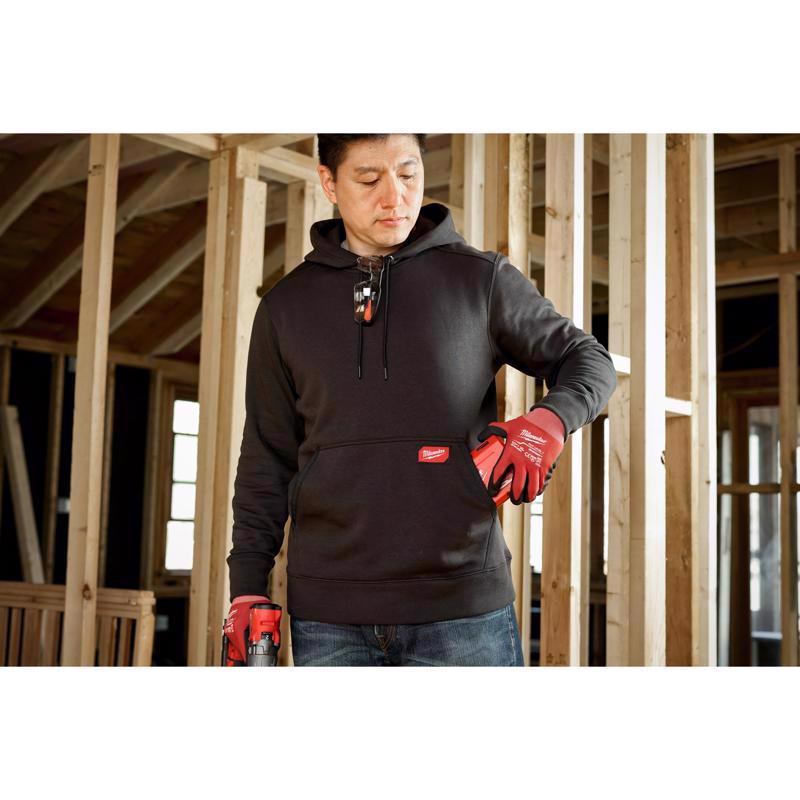 Milwaukee 351B-2X FREEFLEX 2XL Black Midweight Pullover Hooded Sweatshirt