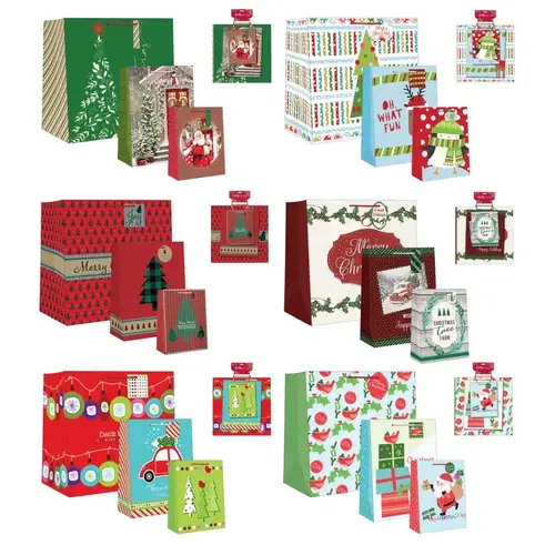Gift Bag Multi-Color Christmas Multi-Color - pack of 24 Gift Bag Multi-Color Christmas Multi-Color - pack of 24
