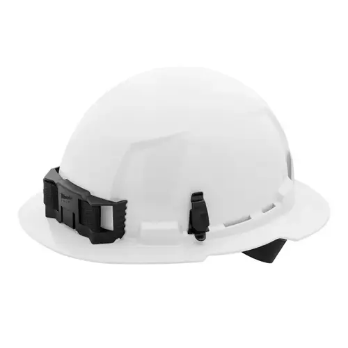 Full Brim Hard Hat BOLT 4-Point Ratchet Type 1 Class E Non-Vented White White