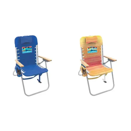 Backpack Chair 4-Position Multicolored Beach - pack of 4 Backpack Chair 4-Position Multicolored Beach - pack of 4