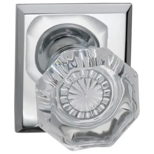 955 with Rectangular Rose Passage Knob with 2-3/8" Backset, Full Lip Strike Bright Chrome Finish 955 with Rectangular Rose Passage Knob with 2-3/8" Backset, Full Lip Strike Bright Chrome Finish