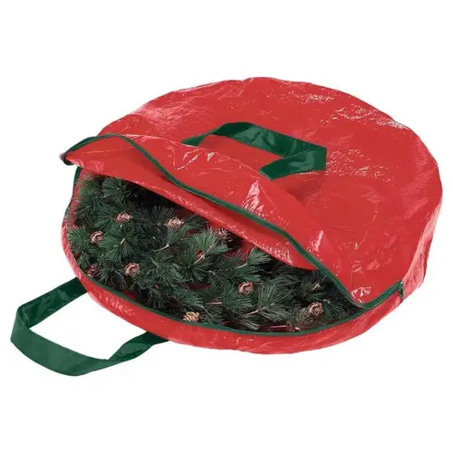 Wreath Storage Bag Black/Red Black/Red - pack of 6