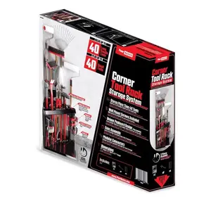 Peer Basics 40895 Corner Tool Tower 21.25" H X 21" W X 21" D Black Plastic Black