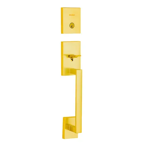 San Clemente Exterior Single Cylinder Handleset Trim Satin Brass San Clemente Exterior Single Cylinder Handleset Trim Satin Brass