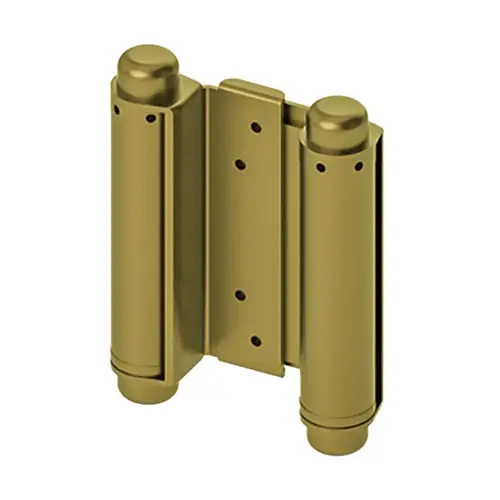 1303 4" Full Surface Double Acting Spring Hinge, Satin Brass Finish