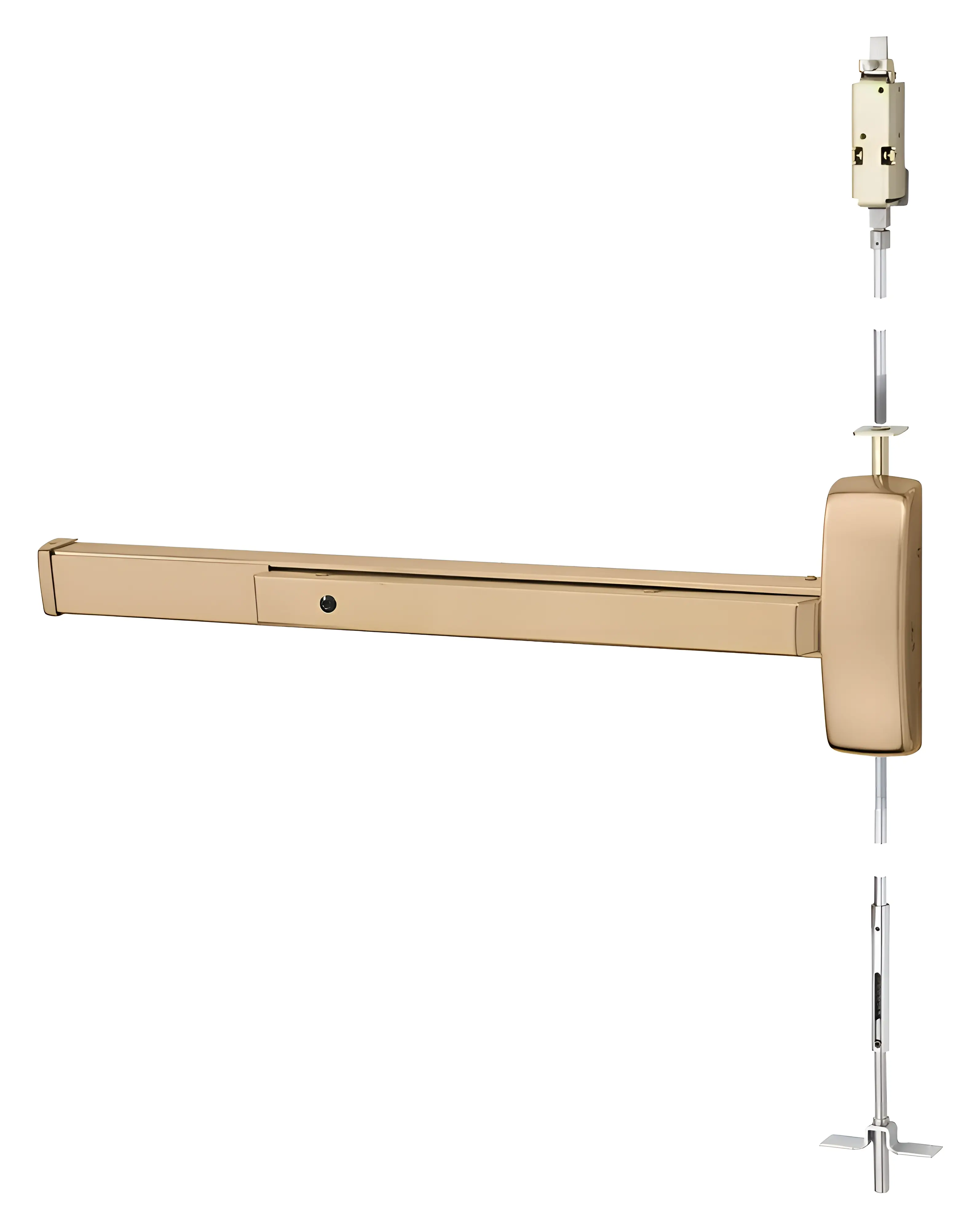 Sargent Concealed Vertical Rod Exit Device Bright Bronze Clear Coated 19-WD8643J ETE LHR 9