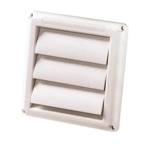 Vent Hood Jordan 4.75" L X 4" D Silver/White Aluminum Silver/White