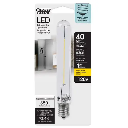 LED Bulb T6.5 E17 (Intermediate) Warm White 40 W Clear LED Bulb T6.5 E17 (Intermediate) Warm White 40 W Clear