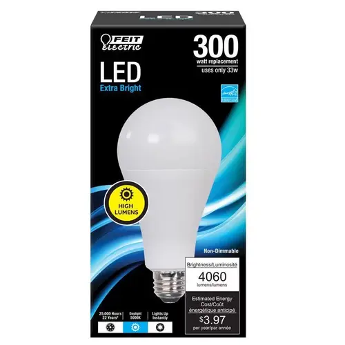 LED Bulb A21 E26 (Medium) Daylight 300 Watt Equivalence White LED Bulb A21 E26 (Medium) Daylight 300 Watt Equivalence White