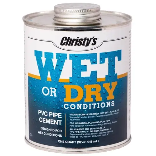 Cement Wet or Dry Blue For PVC 4 oz Blue