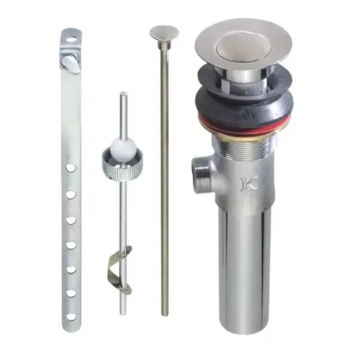 Lavatory Pop-Up Assembly, 1-1/4 in Connection, Brass, Brushed Nickel Lavatory Pop-Up Assembly, 1-1/4 in Connection, Brass, Brushed Nickel