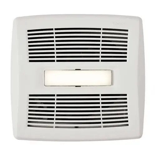 InVent Series 110 CFM Ceiling Installation Bathroom Exhaust Fan with Light, ENERGY STAR White InVent Series 110 CFM Ceiling Installation Bathroom Exhaust Fan with Light, ENERGY STAR White