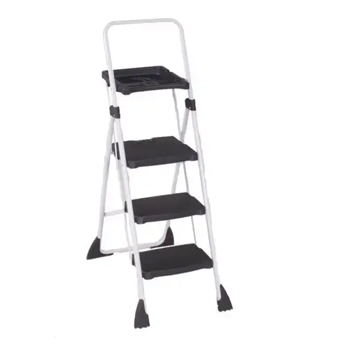 Platform Ladder Tri Step Plus 4.56 ft. H Steel Type II 225 lb. capacity Black/White Platform Ladder Tri Step Plus 4.56 ft. H Steel Type II 225 lb. capacity Black/White