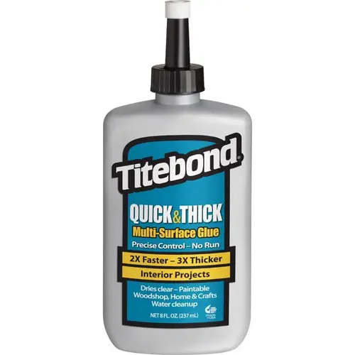 Quick & Thick Multi-Surface Glue, Clear, 8 oz Bottle White