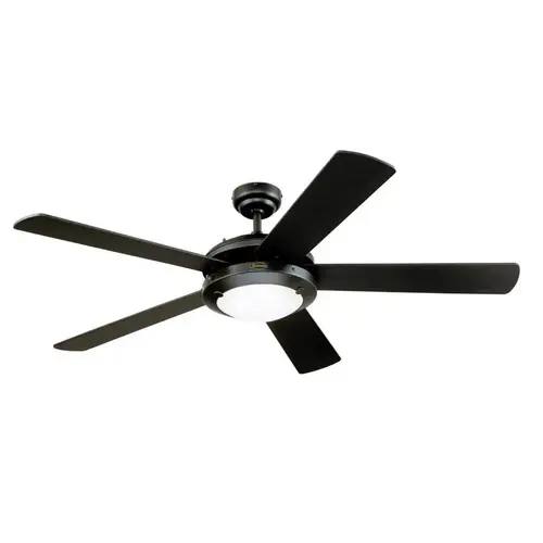 Comet 52 In. 5-Blade LED Ceiling Fan With Light (Matte Black) Comet 52 In. 5-Blade LED Ceiling Fan With Light (Matte Black)